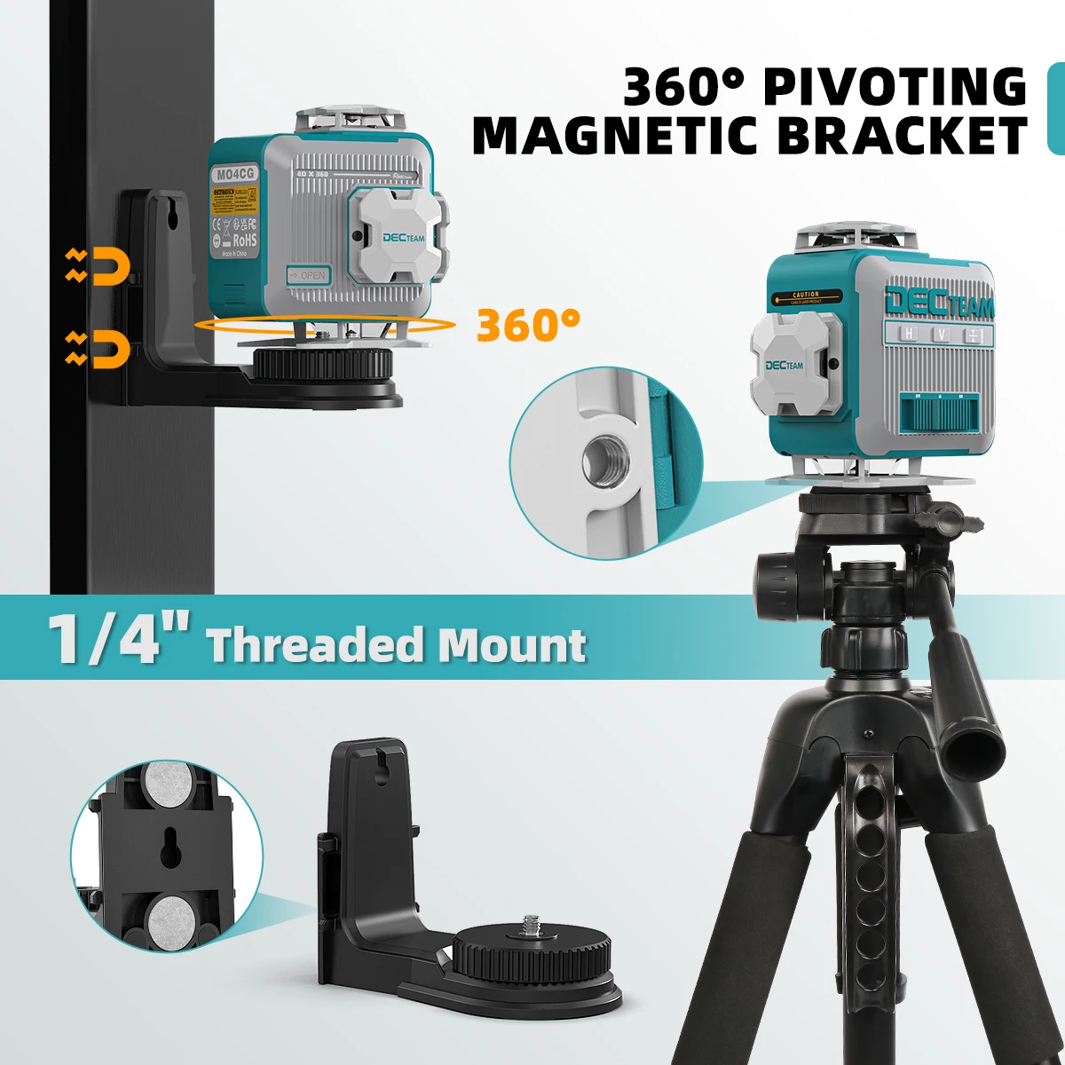 Decteam M04CG 4D Cross Line Laser Level - Image 3