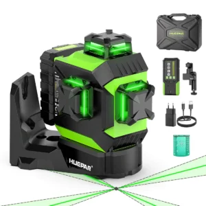 Huepar 703TR - NEW 3D Laser Level with fixed reference point rotation and receiver